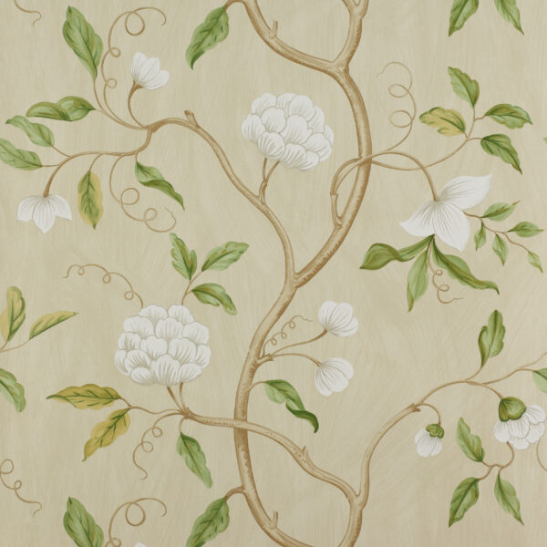 Snow Tree Wallpaper - Cream by neutral botanical wallpaper from colefax & fowler