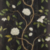 black-grey botanical wallpaper from colefax & fowler