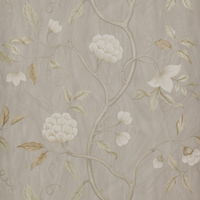 Snow Tree Wallpaper - Silver fabric swatch 07949/10
