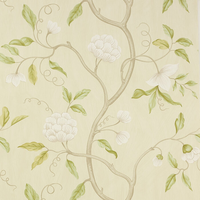 Snow Tree Wallpaper - Ivory fabric swatch 07949/13