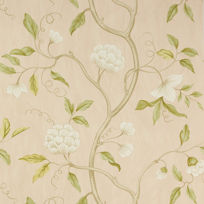 Snow Tree Wallpaper - Old Pink fabric swatch 07949/14