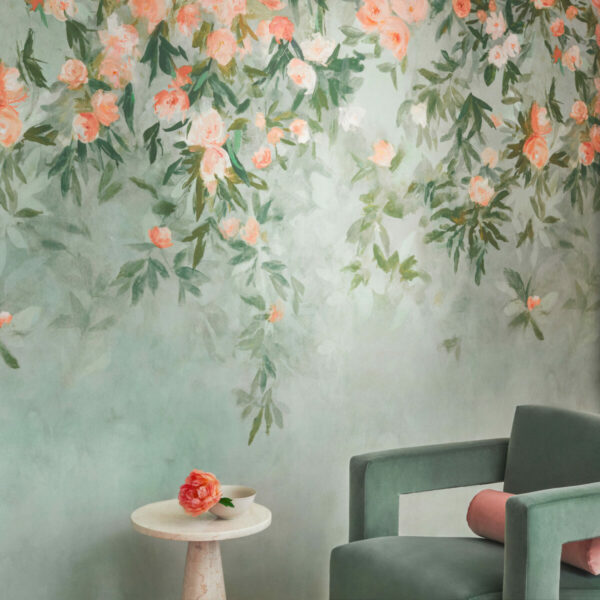 Ottavia Mural Wallpaper - Verdigris by Ottavia Mural Wallpaper - Verdigris from