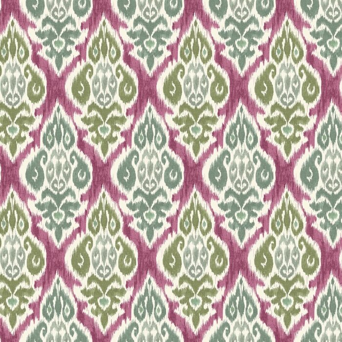 Arlo Fabric - Olive Fuchsia swatch