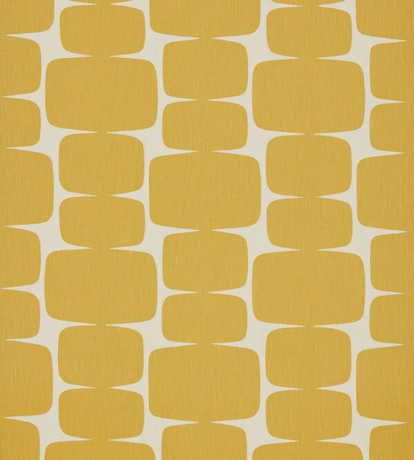 Lohko Fabric - Honey Paper by yellow contemporary printed fabric from Scion