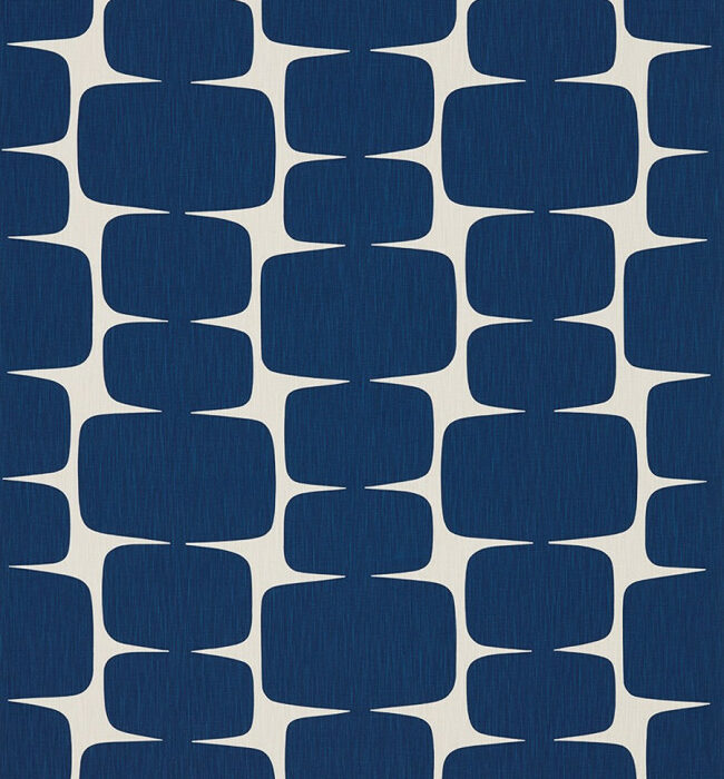 Lohko Fabric - Indigo Jasmine – Indigo / Jasmine swatch