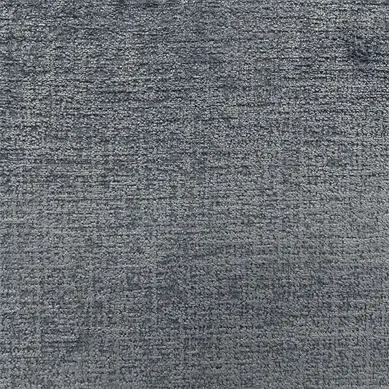 Llama Fabric - Comet by blue plain velvet-chenille fabric from Fibre Naturelle