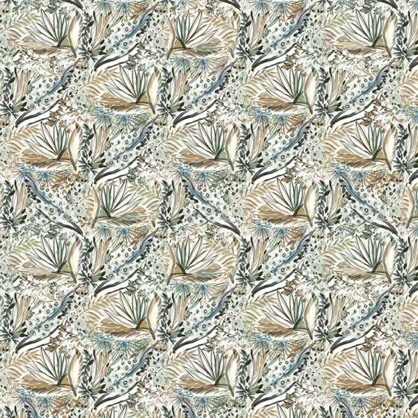 Orchard Fabric - Almond by blue botanical cotton fabric from Fibre Naturelle