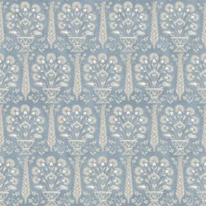 blue traditional cotton fabric from Fibre Naturelle