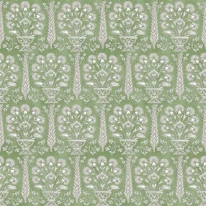 green traditional cotton fabric from Fibre Naturelle
