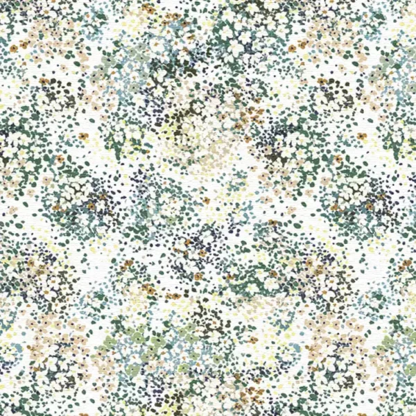 Blossom Fabric - Almond by green contemporary cotton fabric from Fibre Naturelle