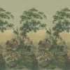 green botanical wallpaper from john derian