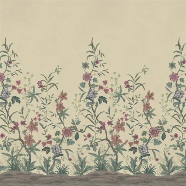 neutral botanical wallpaper from john derian