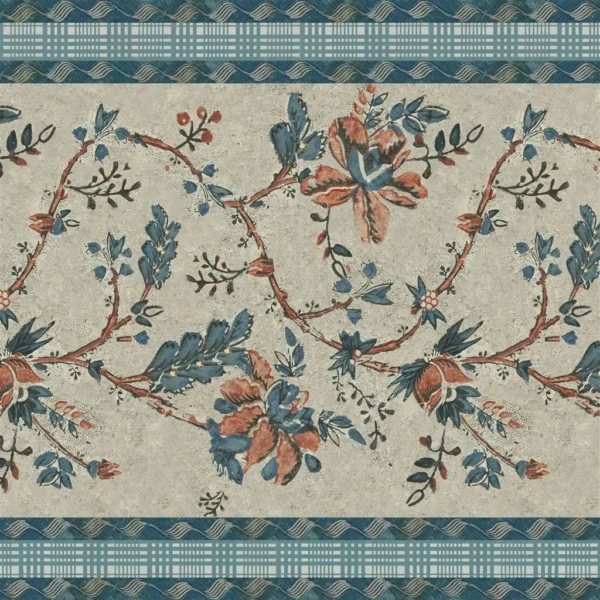 Pentimento Wide Border Wallpaper - Linen by blue botanical wallpaper from john derian