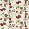 red botanical cotton fabric from John Derian
