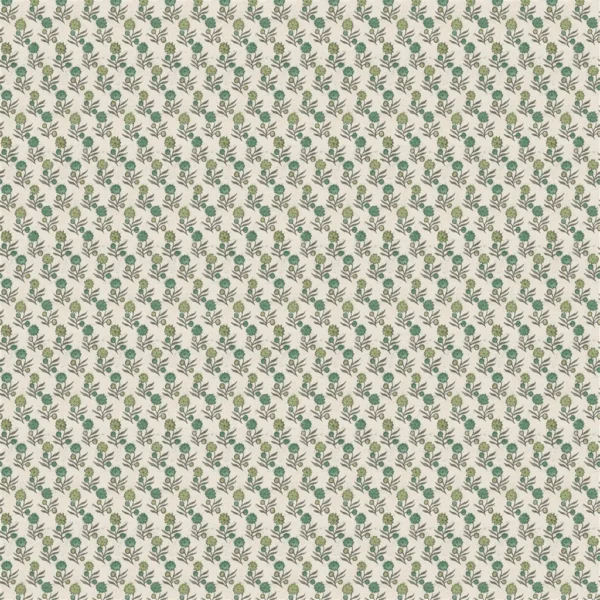 green botanical cotton fabric from John Derian