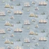 blue misc cotton fabric from John Derian
