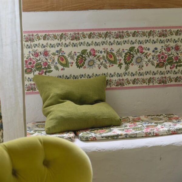 Folk Flower Wide Border Wallpaper - Parchment by Folk Flower Wide Border Wallpaper - Parchment from