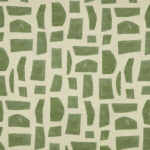green contemporary printed fabric from iLiv