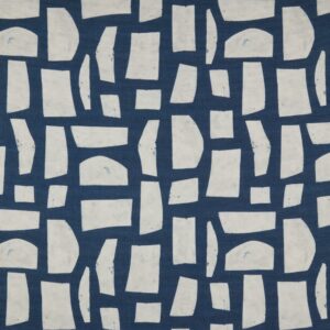 blue contemporary printed fabric from iLiv