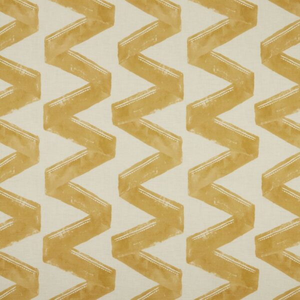 Zigana Fabric - Dijon by yellow geometric printed fabric from iLiv