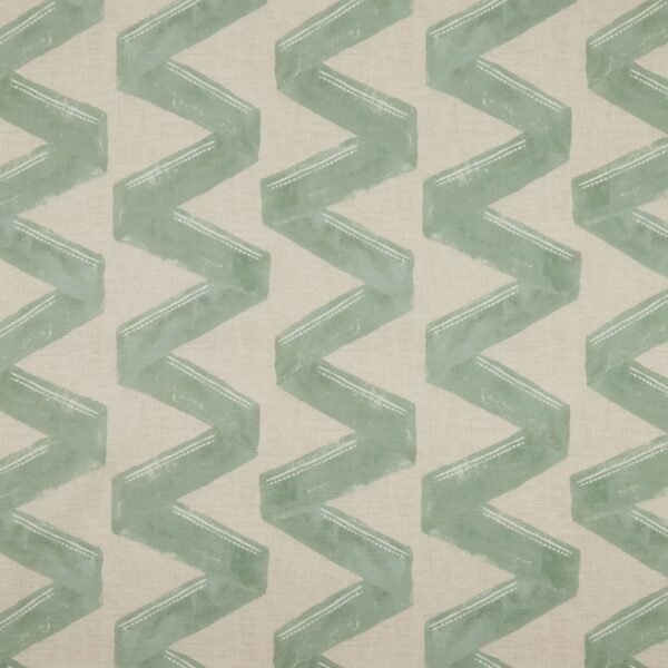 Zigana Fabric - Sea Holly by blue geometric printed fabric from iLiv