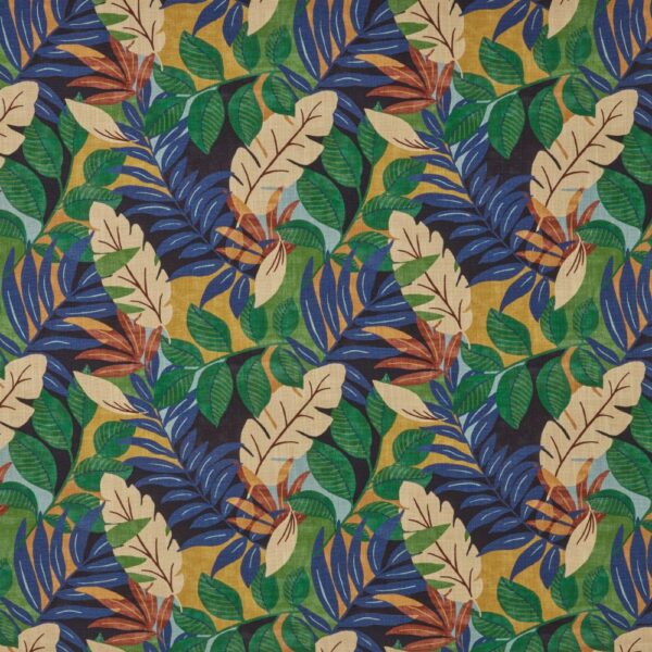 Eames Fabric - Marine by multicolour botanical printed fabric from iLiv