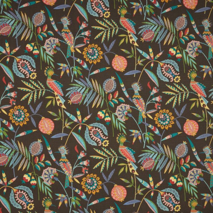Hoopoe Fabric - Charcoal swatch