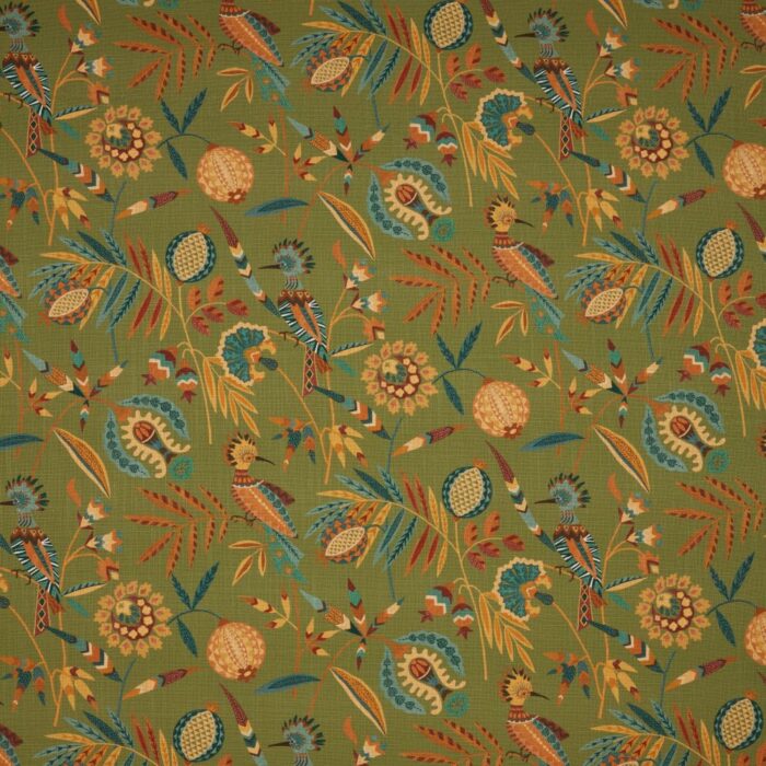 Hoopoe Fabric - Fern swatch