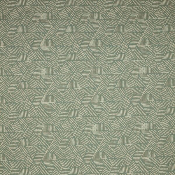 Triangulum Fabric - Azure by green contemporary printed fabric from iLiv