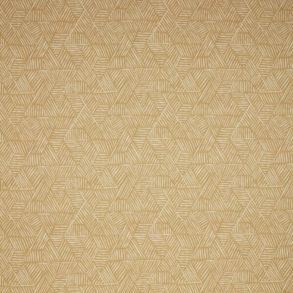 Triangulum Fabric - Dijon by yellow contemporary printed fabric from iLiv