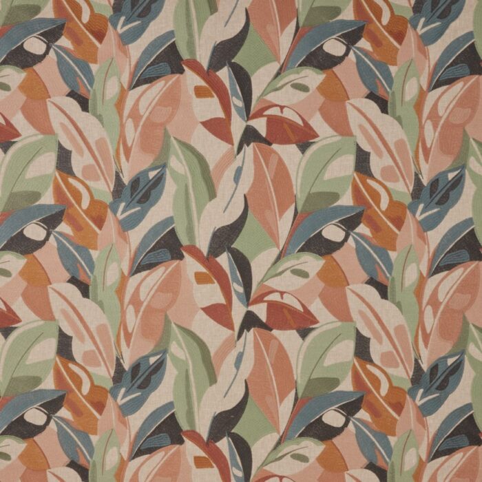 Artisan Leaf Fabric - Sea Holly swatch