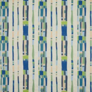 blue striped embroideried fabric from iLiv