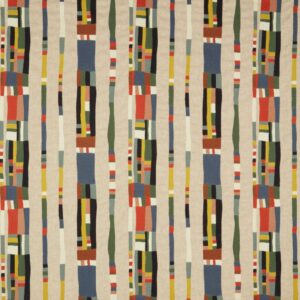 multicolour striped embroideried fabric from iLiv