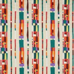 orange striped embroideried fabric from iLiv