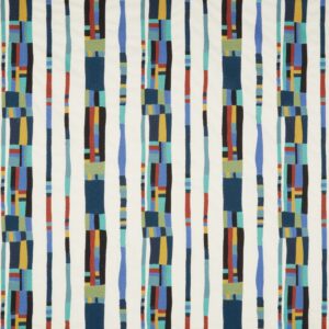 multicolour striped embroideried fabric from iLiv
