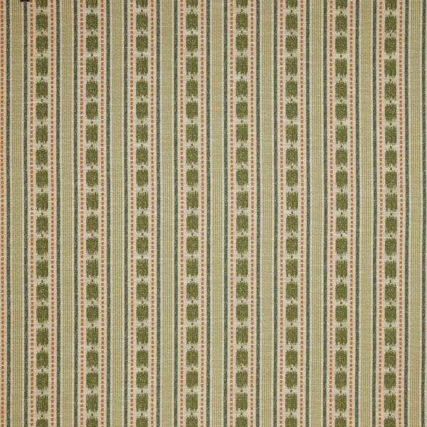 Seti Fabric - Fern by green striped woven fabric from iLiv