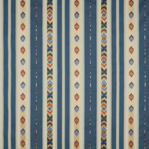 blue striped embroideried fabric from iLiv