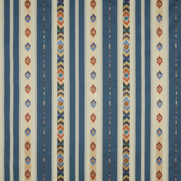 blue striped embroideried fabric from iLiv