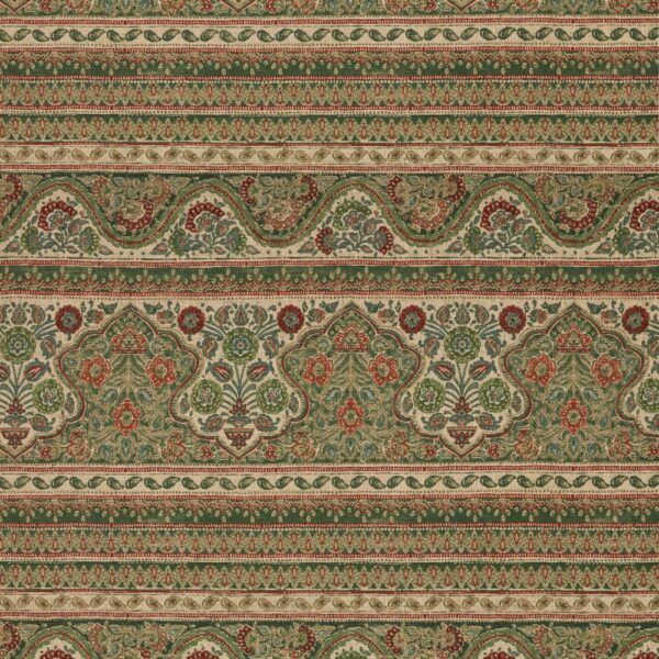 Sari Fabric - Pine by green traditional linen fabric from iLiv