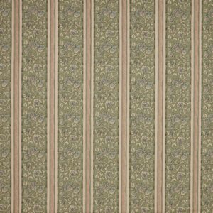 green striped cotton fabric from iLiv