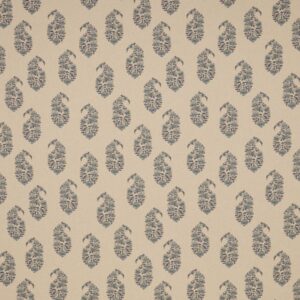 blue botanical cotton fabric from iLiv