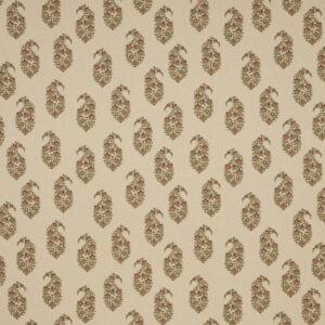 brown botanical cotton fabric from iLiv