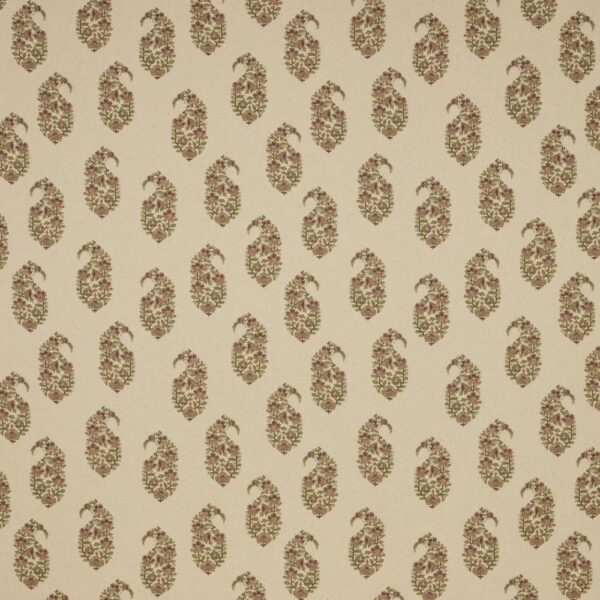 Thalassa Fabric - Mulberry by brown botanical cotton fabric from iLiv