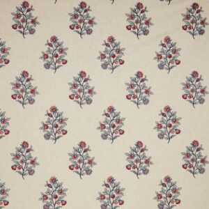 purple botanical embroideried fabric from iLiv