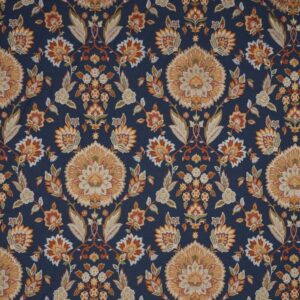 blue botanical embroideried fabric from iLiv
