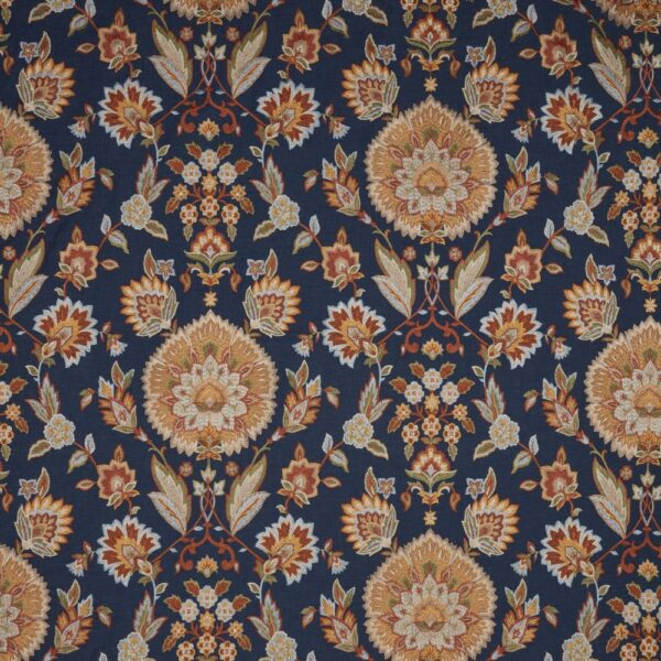blue botanical embroideried fabric from iLiv