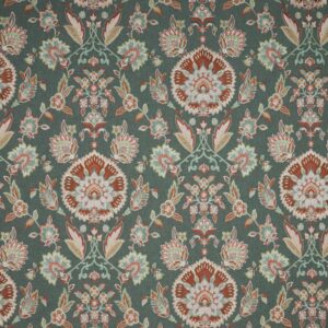 green botanical embroideried fabric from iLiv