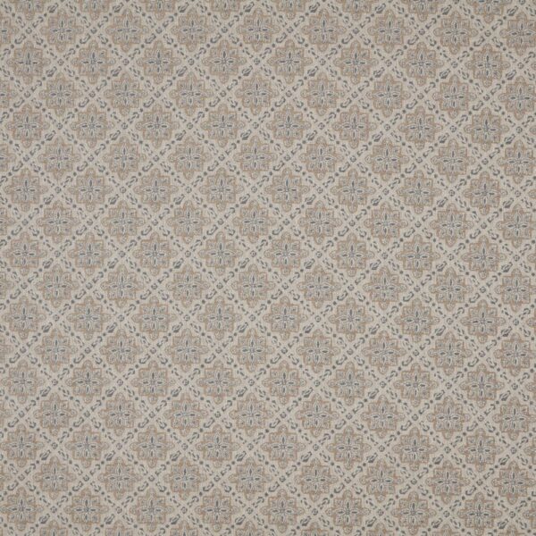 Goa Fabric - Limestone by black-grey geometric woven fabric from iLiv
