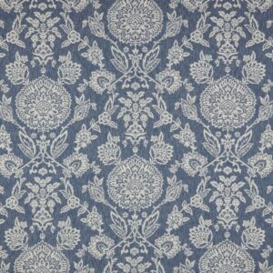 blue botanical jacquard fabric from iLiv