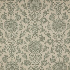 green botanical jacquard fabric from iLiv
